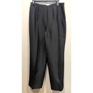 Kasper & Company ASL 100% Silk Black Pants 12P Holiday Luxury